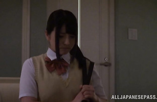 Prurient barely legal Ai Uehara got fucked very hard by rich man for a lot of specie