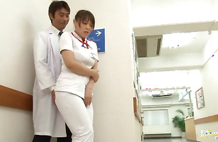 Sinful asian barely legal honey Yuuki Maeda is about to get fucked from the back until her cuch gets stretched