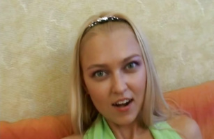 Magical blonde Vika B. enjoys stroking a cock