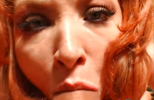 Wanton redhead Vixen gets her pussy slammed