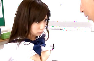 Minami Kojima gets a fat sausage up her tang